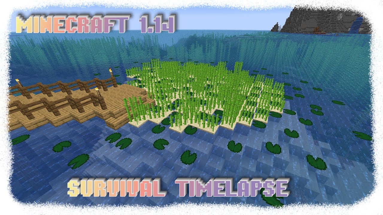 MINECRAFT 1.14| SURVIVAL TIMELAPSE| Часть 5: Ферма тростника