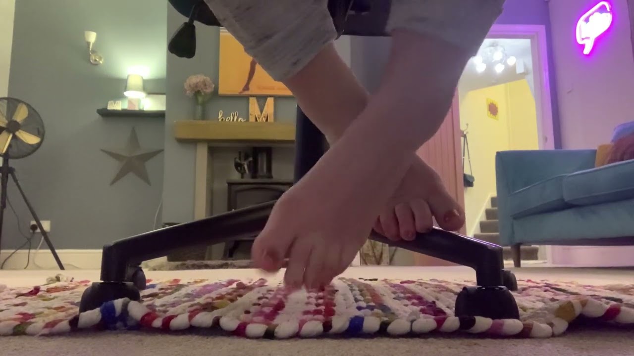 Relaxing Lazy Foot Movements Under the Desk | Soft & Lazy Foot Play 💋🍒