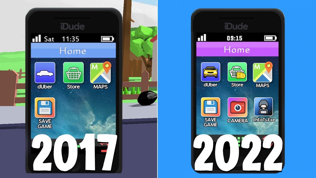 Dude Theft Wars 2017 vs 2022 5 Years Difference !!! 🤔🤔🤔