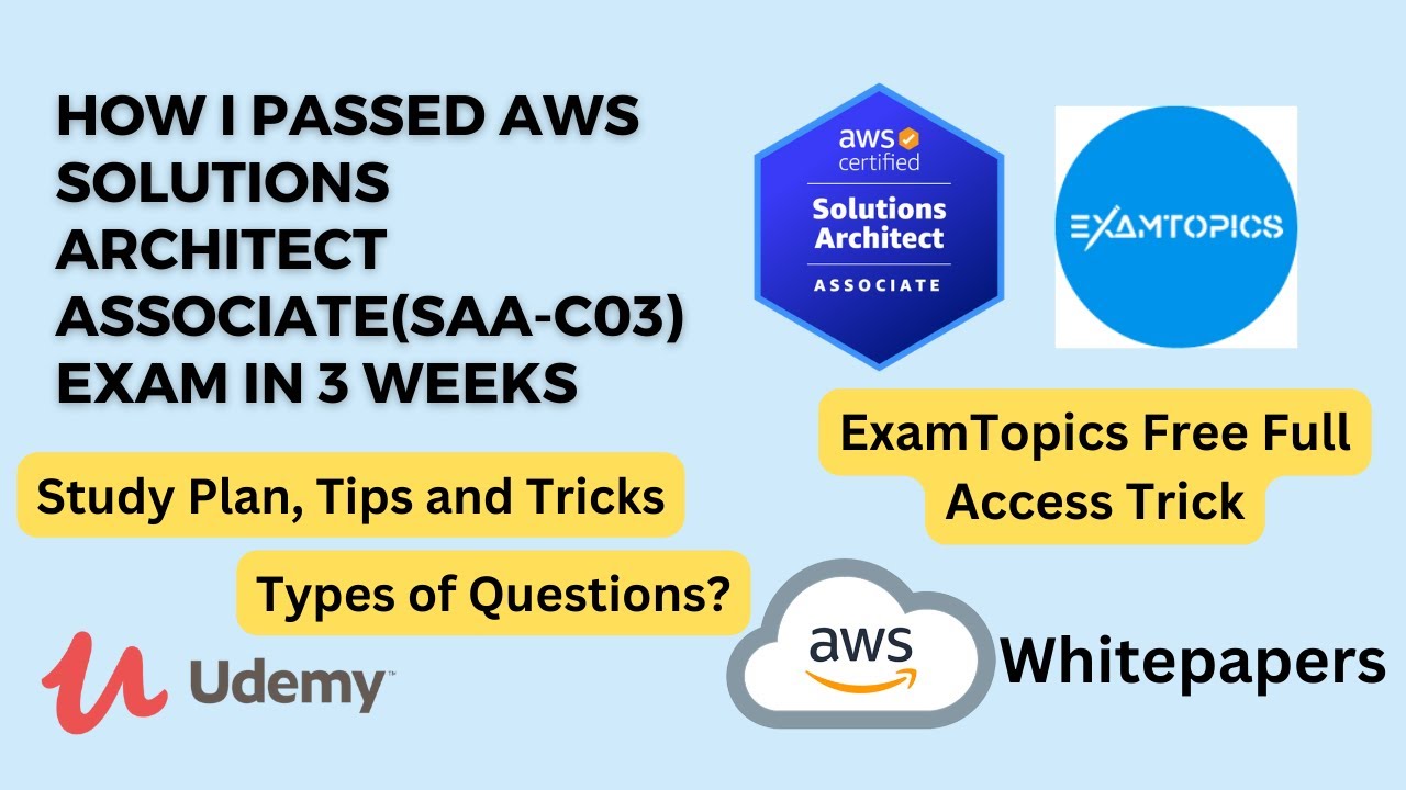 How I passed AWS Certified Solutions Architect Associate(SAA-C03) Exam in 3 Weeks | #aws