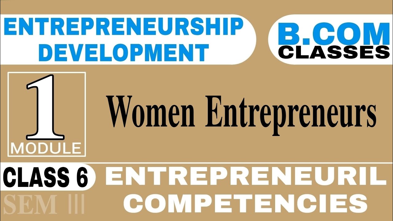 B.Com 3rd Semester Entrepreneurship Development|Women Entrepreneurs Malayalam