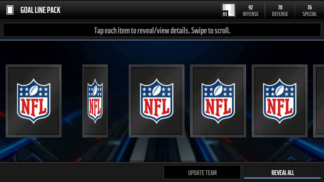MADDEN MOBILE GOAL LINE PACK OPENING!!