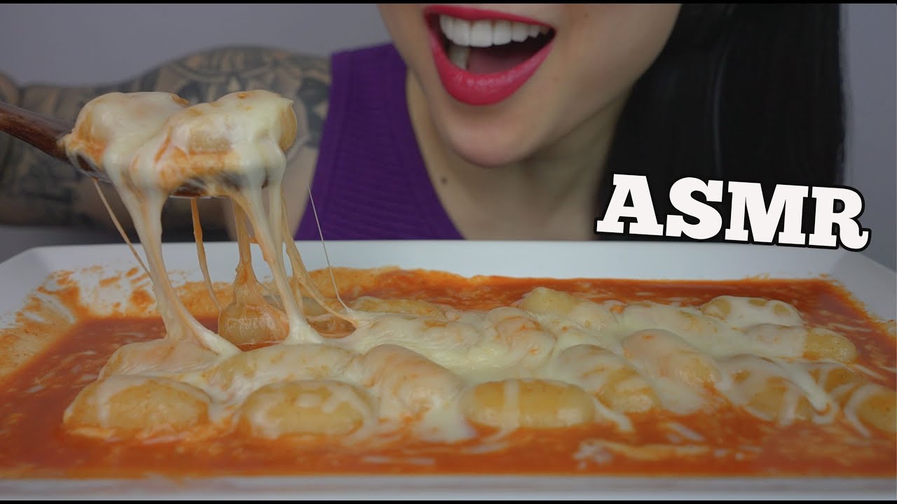 ASMR CHEESY MINI RICE CAKE (SOFT CHEWY EATING SOUNDS) NO TALKING | SAS-ASMR