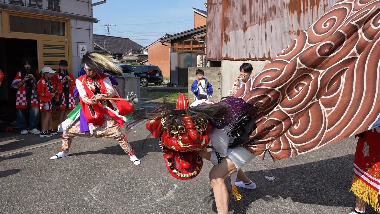 地蔵町の獅子舞 1/2(朝～夕) 2025/06/21(土), 富山県氷見市地蔵町