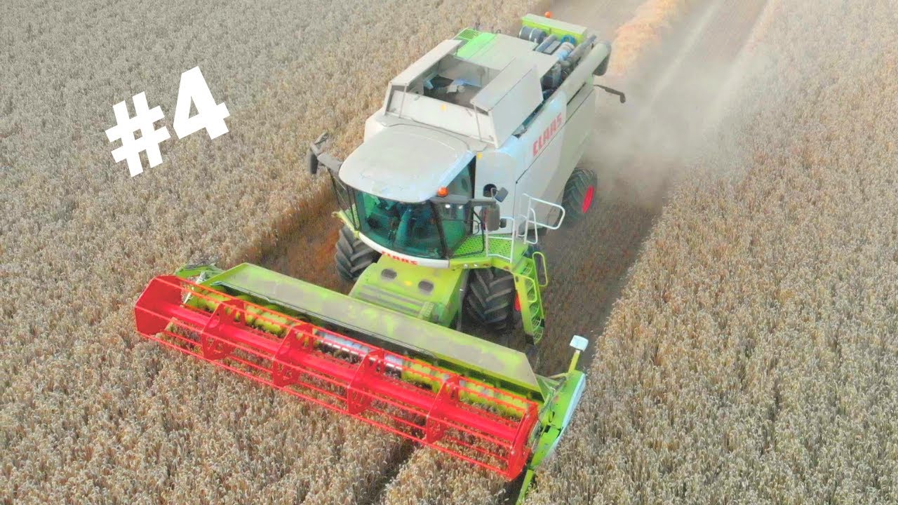 UK Harvest 2021 #4 | Claas Lexion 630 Harvests Wheat into the Night