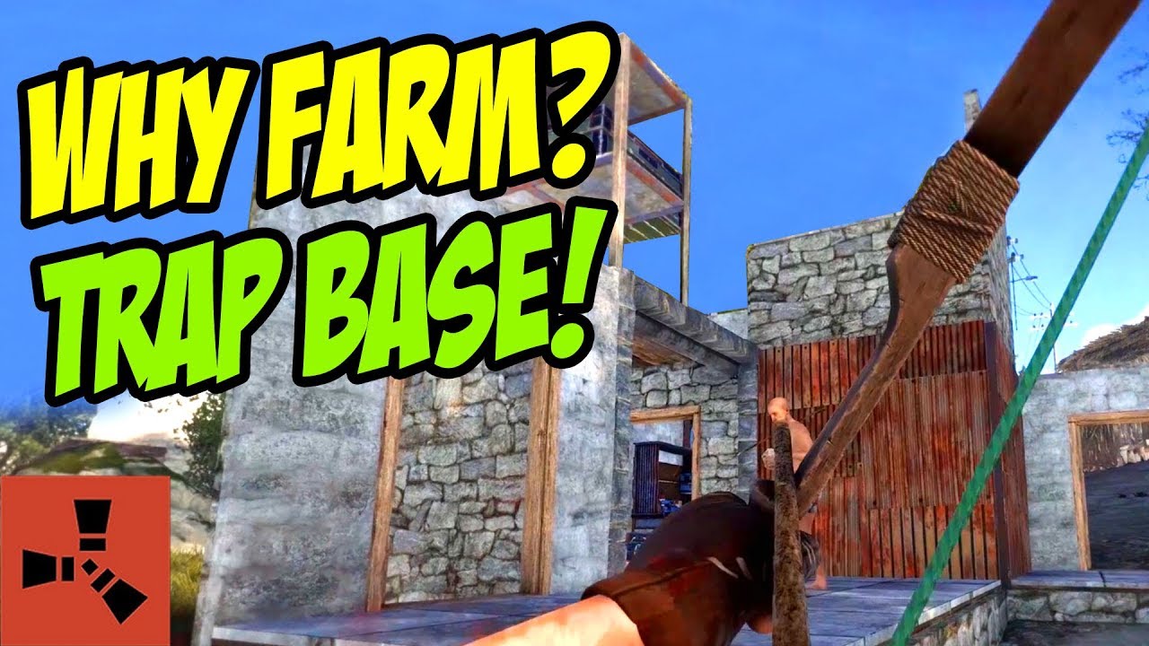 Why farm when you can BUILD A FANTASTIC TRAP BASE?! | Rust Solo Survival S37E01