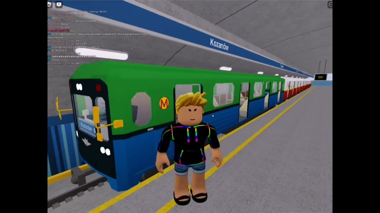 Поездка на поезде метро модели 81-717 в Nid's buses & trams. Вагон с фирменным дизайном поезда «Ёж»