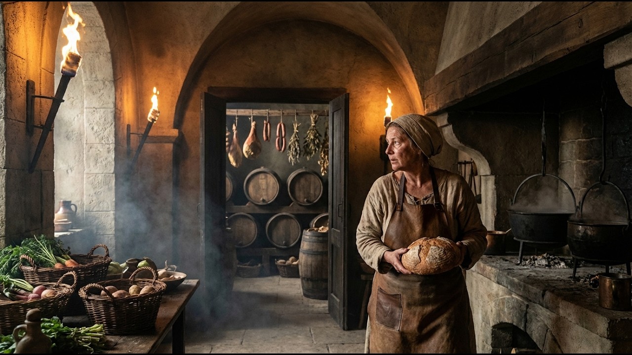O Que Garantia Comida Fresca nos Castelos Medievais em 1100 (Reconstrução IA)