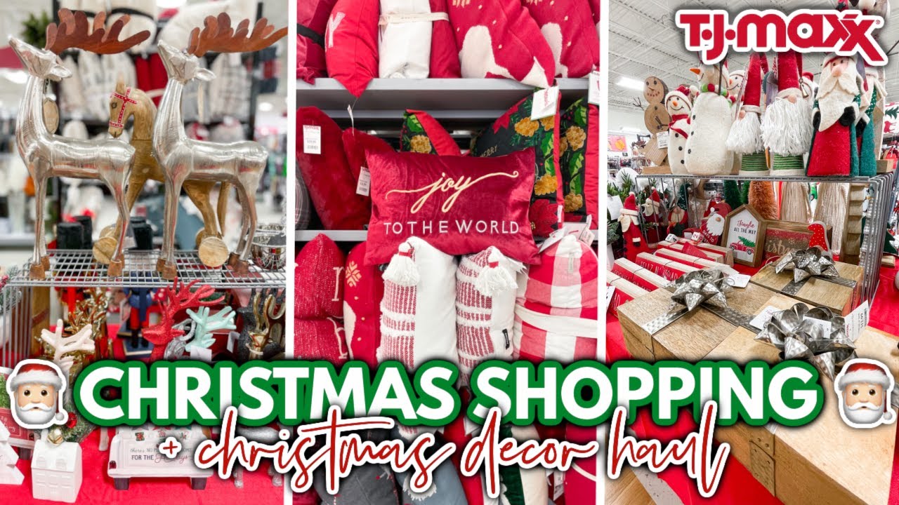 ✨ Exciting Announcement ✨ TJ Maxx CHRISTMAS Shopping + Decorating Ideas | Christmas Shopping Haul