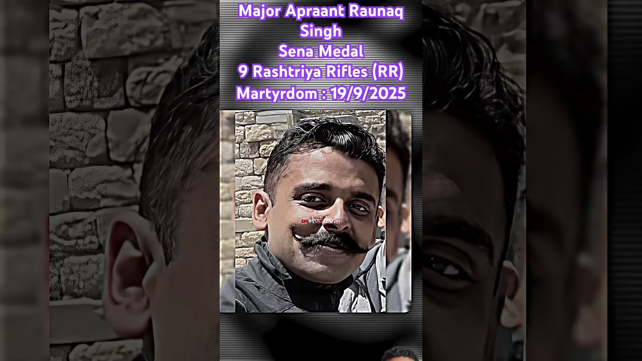 Major Apraant Raunaq Singh SM #army #indianarmy #armylover #india #upsc #rashtriyarifles #nda #ncc
