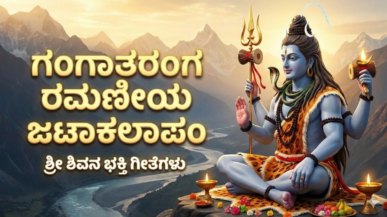 ಗಂಗಾ ತರಂಗ ರಮಣೀಯ ಜಟಾಕಲಾಪಂ – ಶಿವ ಭಕ್ತಿಗೀತೆ | Mahadev Kannada Devotional