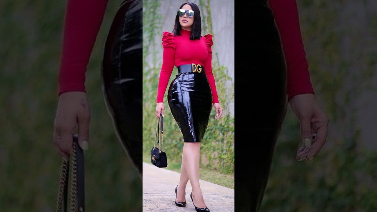 Most Stunning & Vibrant leather pencil skirts outfits for creative office fashion days #skirts 