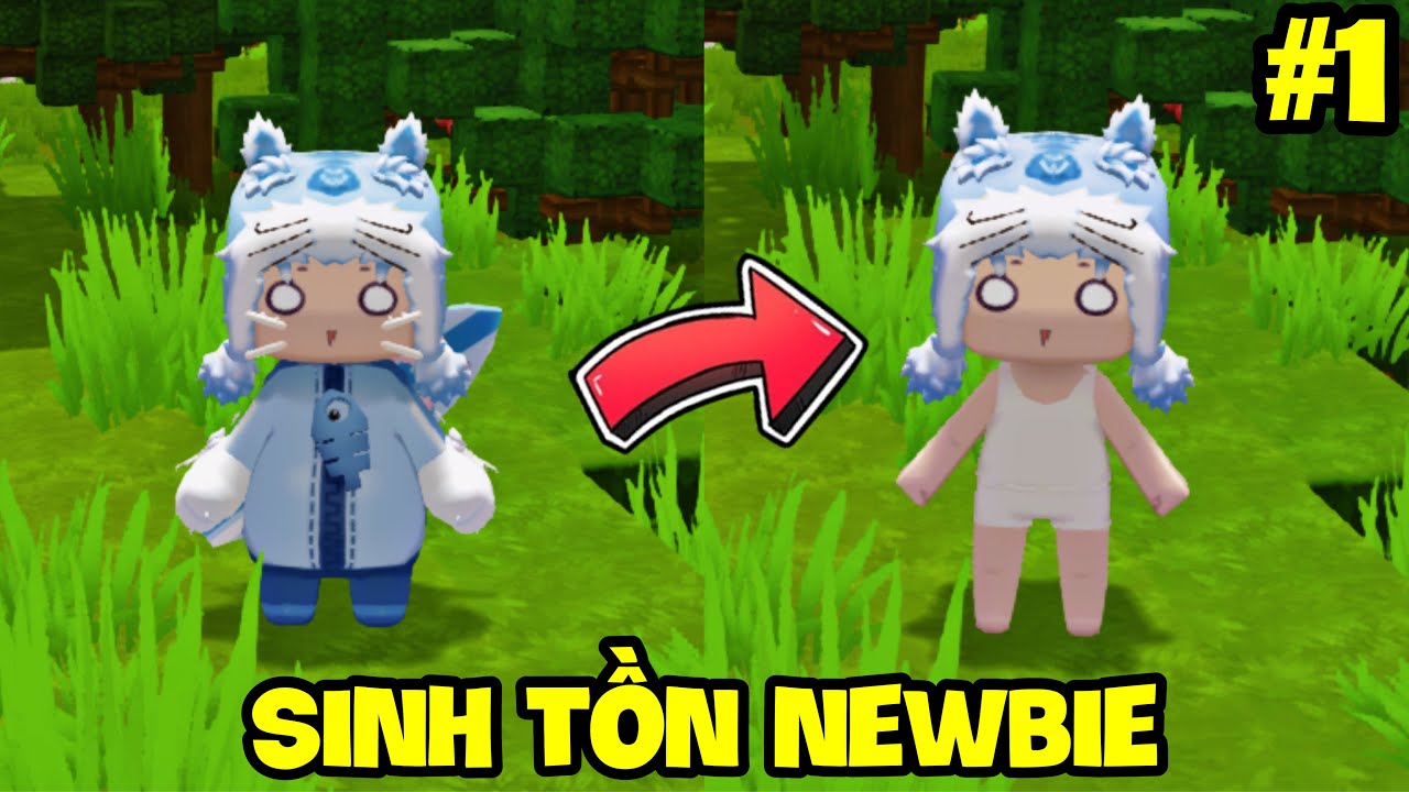 SINH TỒN NEWBIE - TẬP 1: TÔI TRỞ THÀNH NGƯỜI MỚI CHƠI MINI WORLD KHÔNG CÓ GÌ TRONG TAY | MEOWPEO