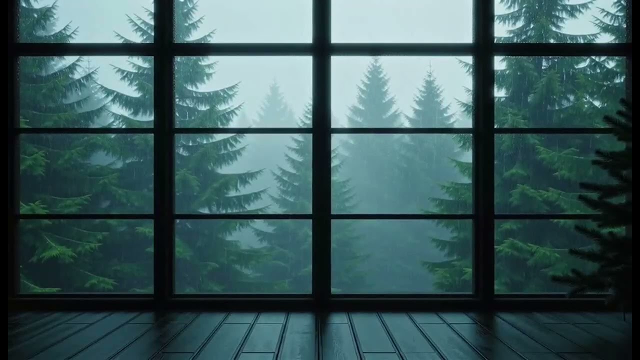 Can’t Sleep? Heavy Rain on Window 🌧️ 1 Hour Relaxing Rain Sounds