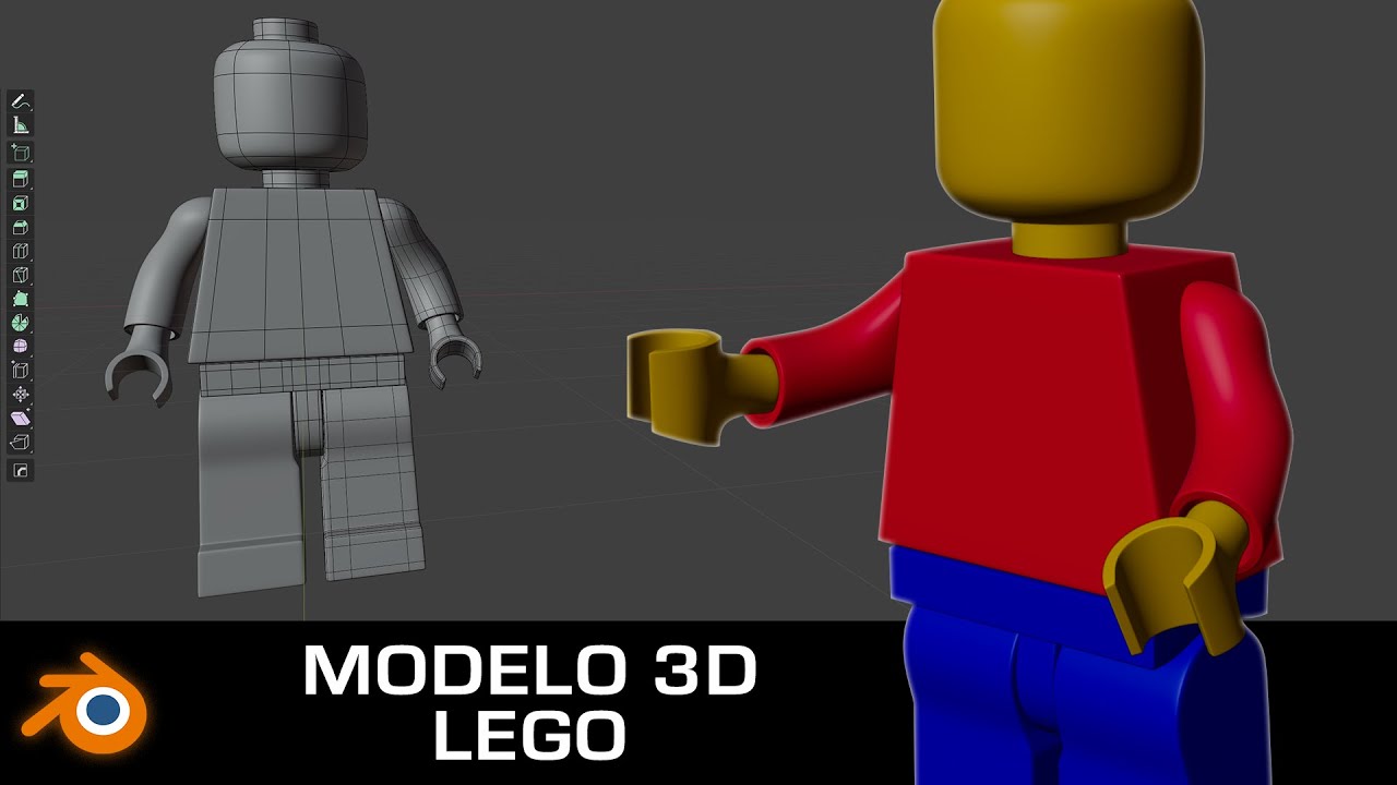 Modelado 3D Figura LEGO en Blender - Tutorial Hard Surface