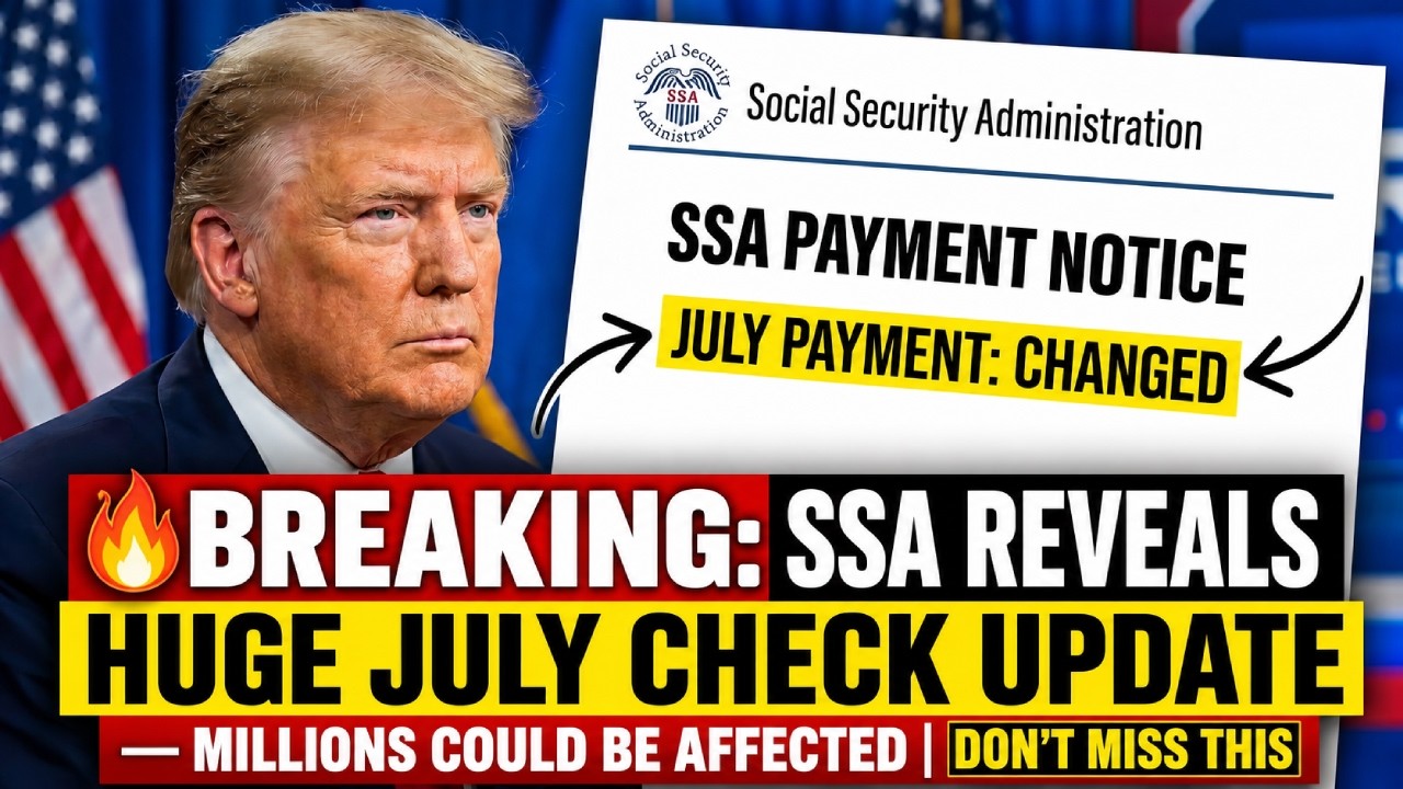 🔥 BREAKING: SSA Reveals Huge July Check Update &mdash; Millions Could Be Affected | Don't Miss This