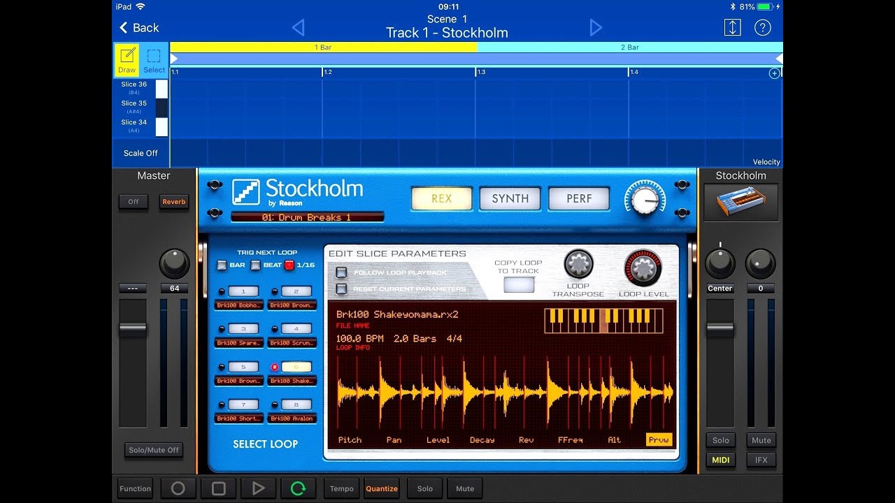 KORG Gadget STOCKHOLM - Import REX Files From AudioShare & Dropbox