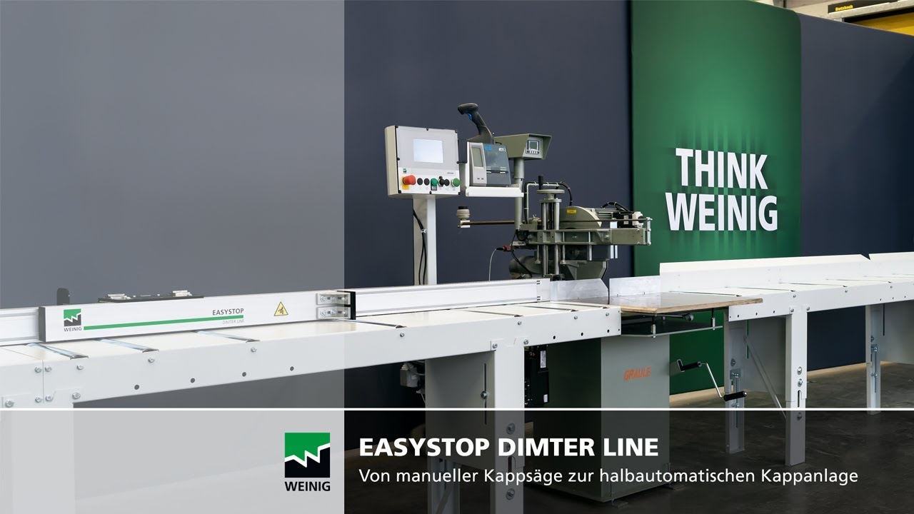 EasyStop + Graule Kappsäge | Von manueller Kappsäge zur halbautomatischen Kappanlage - WEINIG