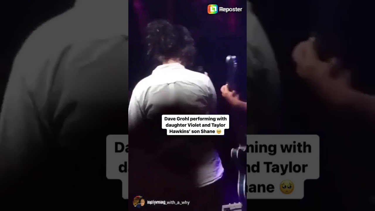 Dave and Violet Grohl. Taylor's son on drums.