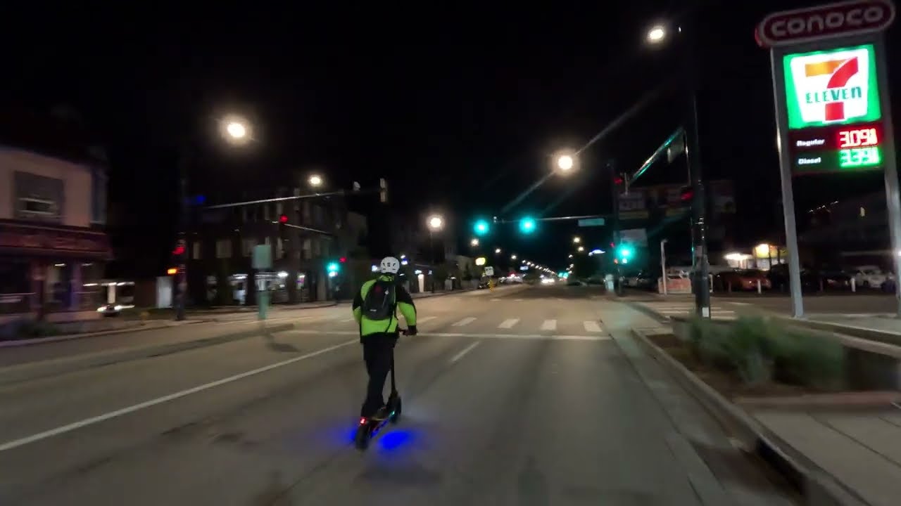 Broadway bike ride here in Denver, Colorado at 4 a.m.. #colorado #denver #cycling