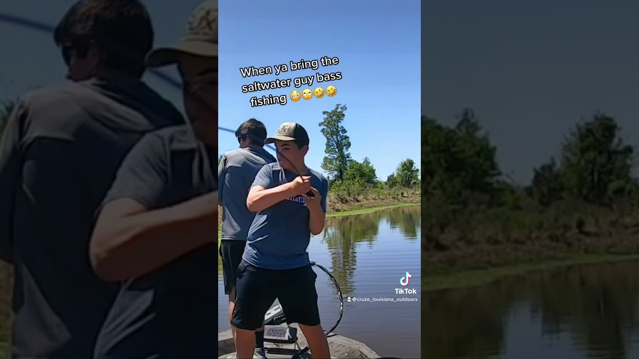 Salt water guys bass fishing 😎 #shorts #fishing #bassfishing