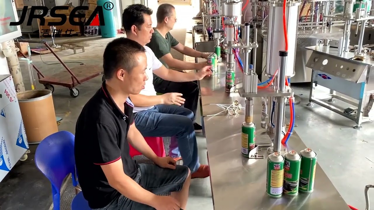 Cheap price Manual aerosol filling machine 3 in 3 type, 3 tables