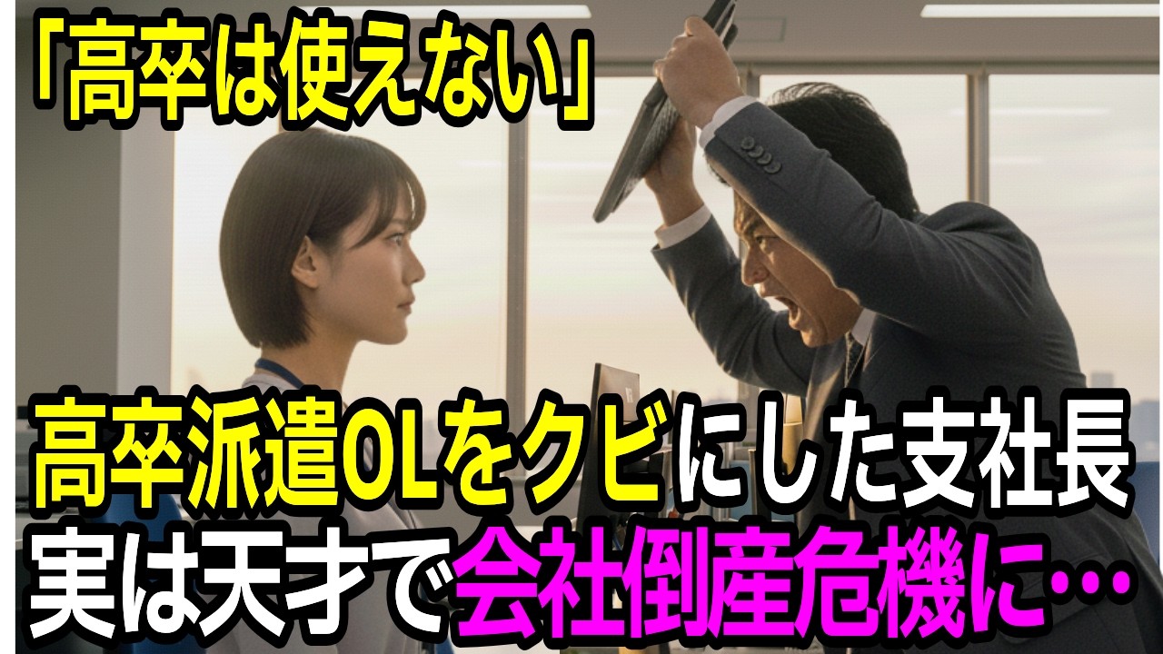 実は天才プログラマーと知らず、高卒派遣OLをクビにした支社長。翌月、会社が倒産の危機に....