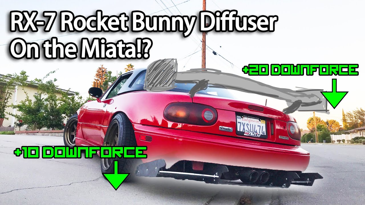 RX-7 Rocket Bunny Diffuser On The Miata!?🤔  Jimmy Has No Garage Ep.15🏎