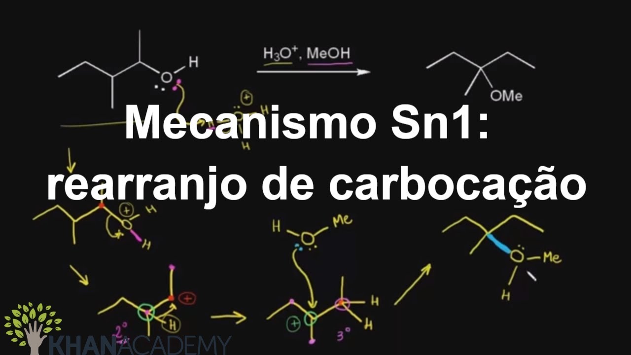 Mecanismo Sn1: rearranjo de carbocação | Khan Academy | Química orgânica