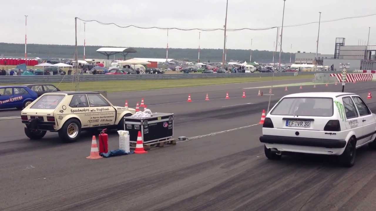 Speedmakers Vogtland VW Polo 1 R33 Turbo vs VW Golf 2 R30 Turbo VW Blasen 2013