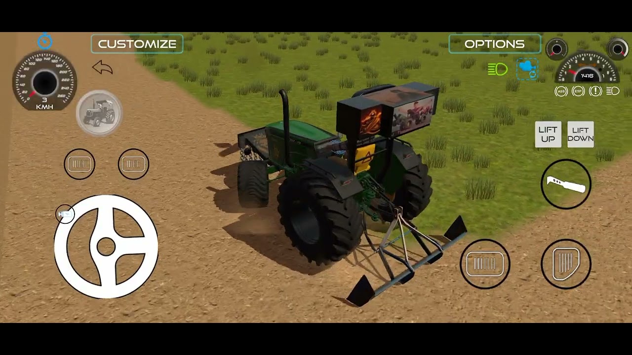 Johndear tractor 🚜 with landlevender in farm #viralvideo #trending #indiantractor3d  