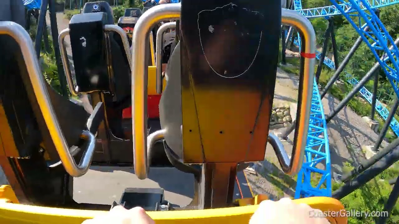 Taiga launched roller coaster at Linnanmäki in Helsinki, Finland. Crazy POV from the back row.