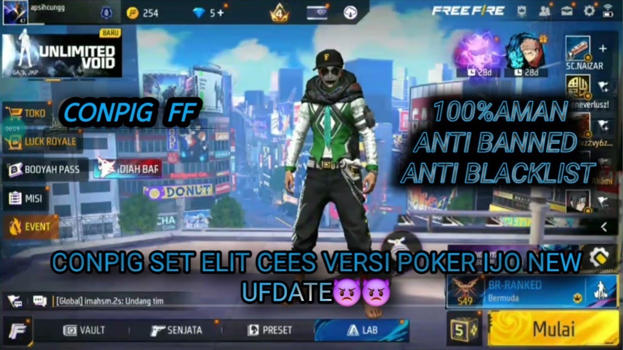 CONPIG SET ELITE CEES VERSI POKER IJO + S2