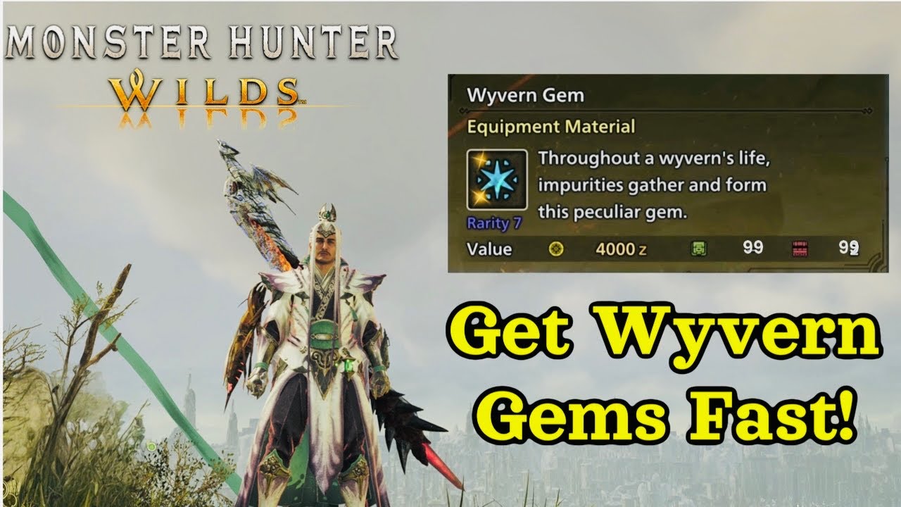 Как получить драгоценные камни виверны в Monster Hunter Wilds