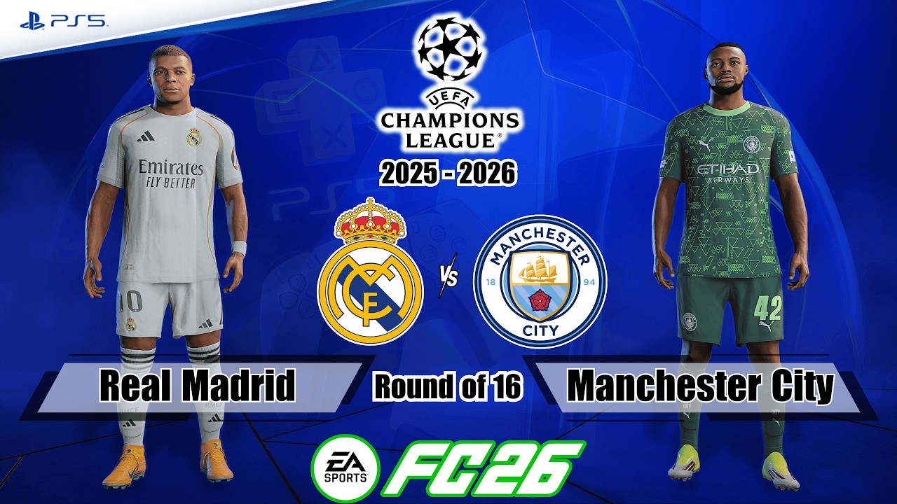 Real Madrid vs. Manchester City | UEFA Champions League 25/26 | Full Match | FC 26 - PS5™[4K]