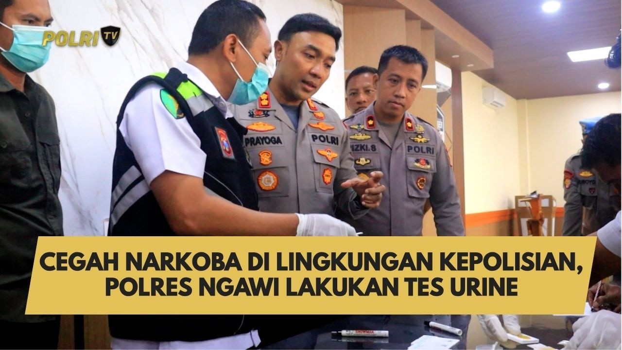 CEGAH NARKOBA DI LINGKUNGAN KEPOLISIAN, POLRES NGAWI LAKUKAN TES URINE
