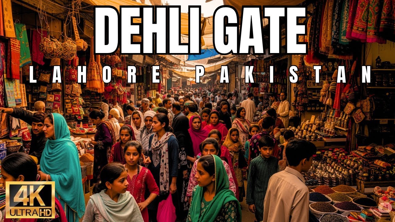 🇵🇰 Delhi Gate Lahore Walking Tour | Wazir Khan Mosque & Bazaar | Evening 4K Walk