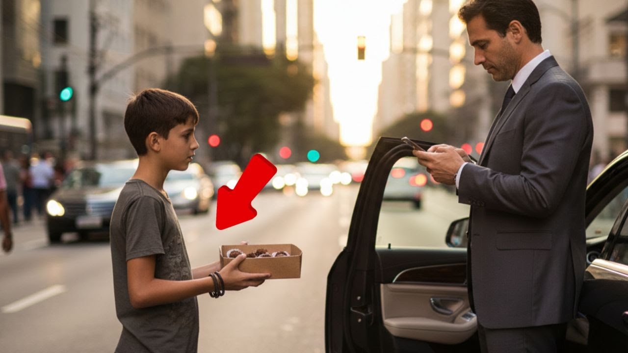 MILIONÁRIO COMPRA BRIGADEIROS DE SEU FILHO SEM SABER QUEM ELE ERA, MAS A PULSEIRA DE COURO...