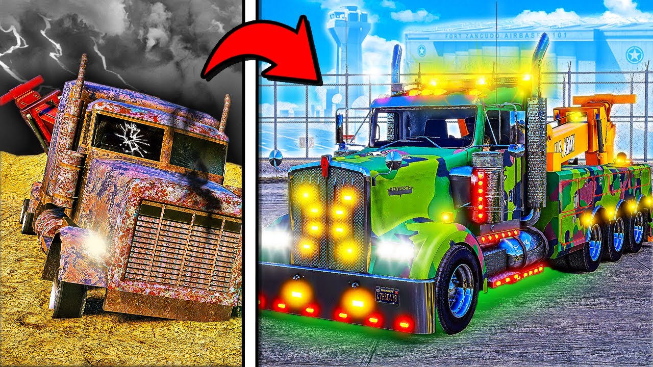 Repairing ABANDONED Army Tow Truck in GTA 5! (Bad Idea)