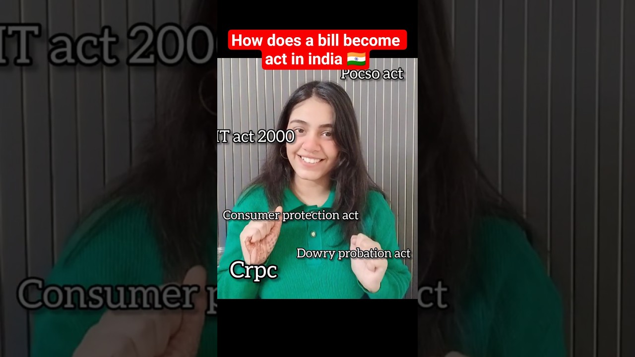 How a Bill Becomes an Act in India 🇮🇳 | Parliament ExplainedShorts