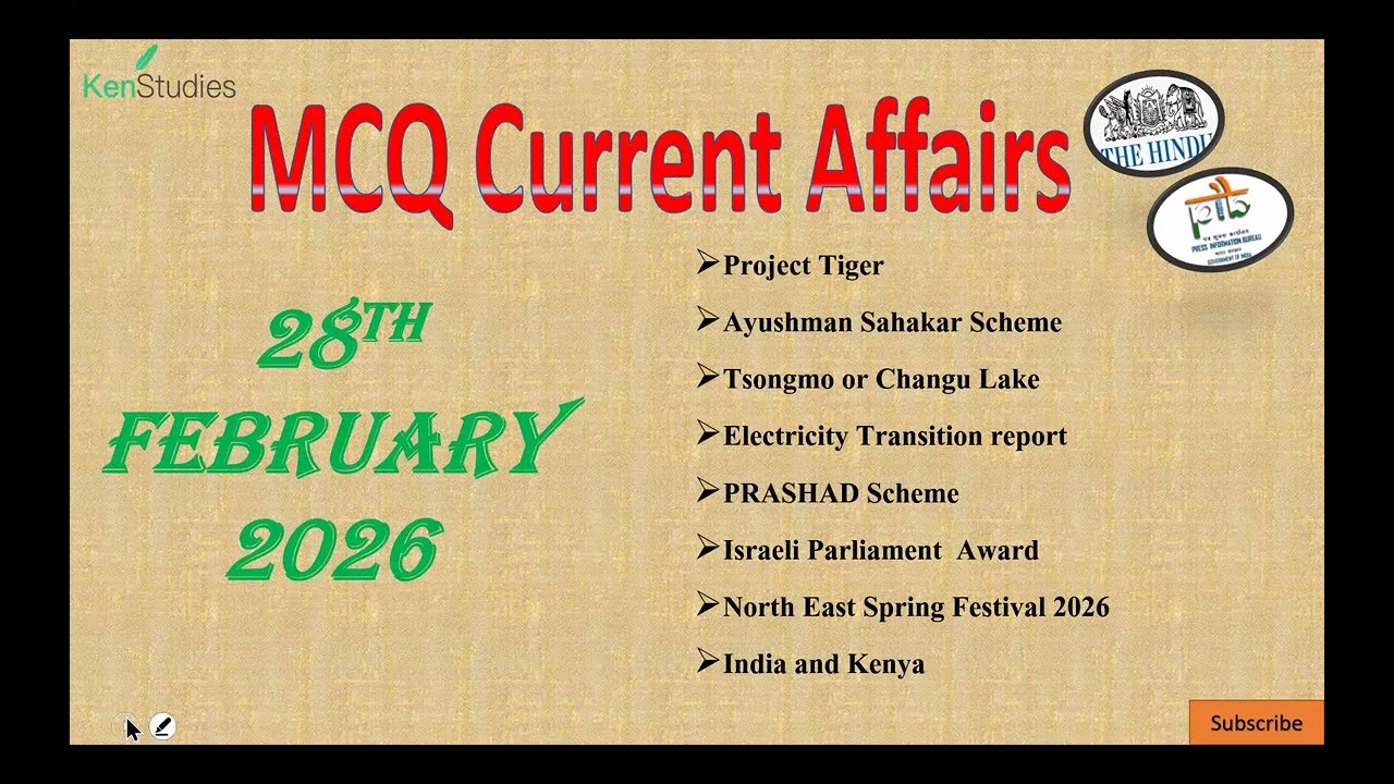MCQ Current Affairs 28th February 2026 Useful for CAPF(AC), CDS, CSE, State PCS and Different Exams