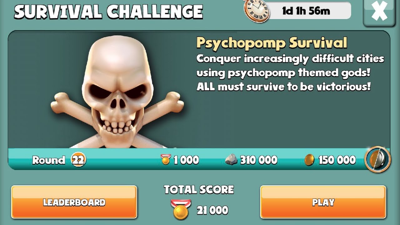 Round 21 COMPLETED l Psychopomp Challenge l easy strategy l Gods of Olympus