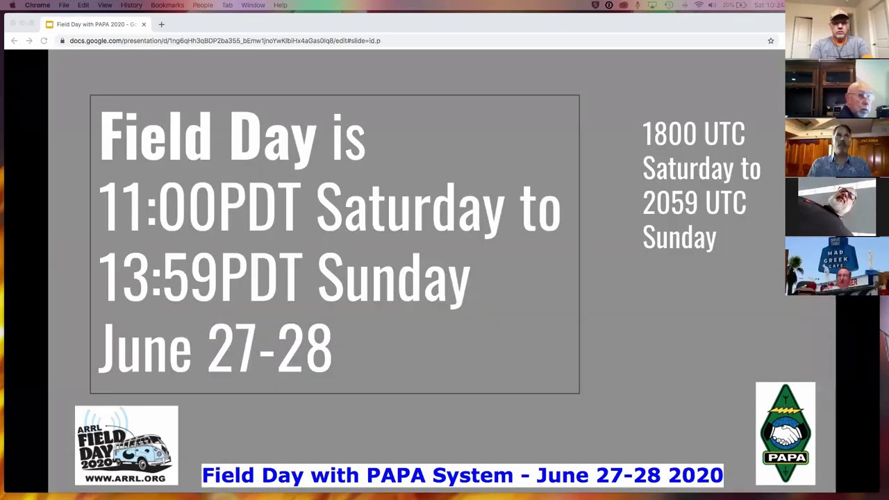 PAPA System Field Day Prep 20jun2020