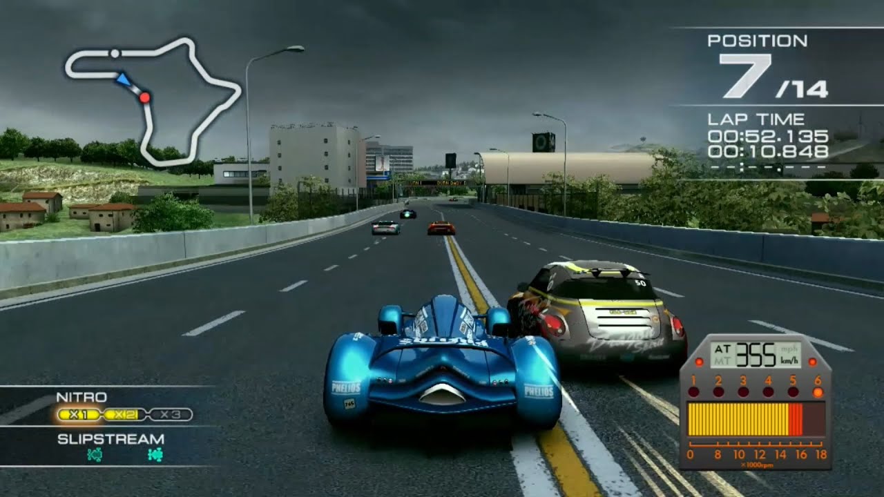 Ridge Racer 7 Maker's Trial ASTAROTH with ULTRANOVA at Harborline 765 R [Control view]