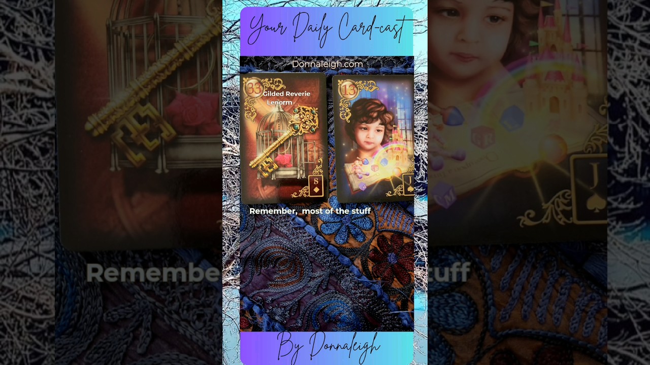 Thursday's Daily Card-cast #GildedReverieLenormand #lenormand #lenormandreading #lenormandcards