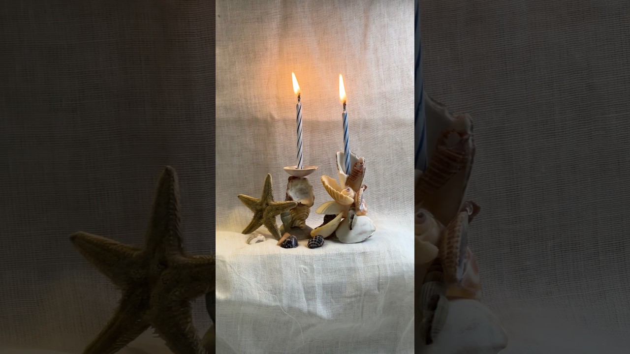 Shells Se Bana Handmade Candle Holder 🕯️ | Sea Shell Art | DIY Home Decor”