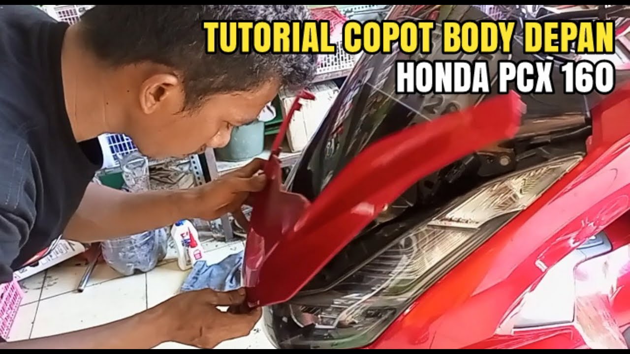 Cara melepas Tameng /visor / garnish front cover HONDA PCX 160