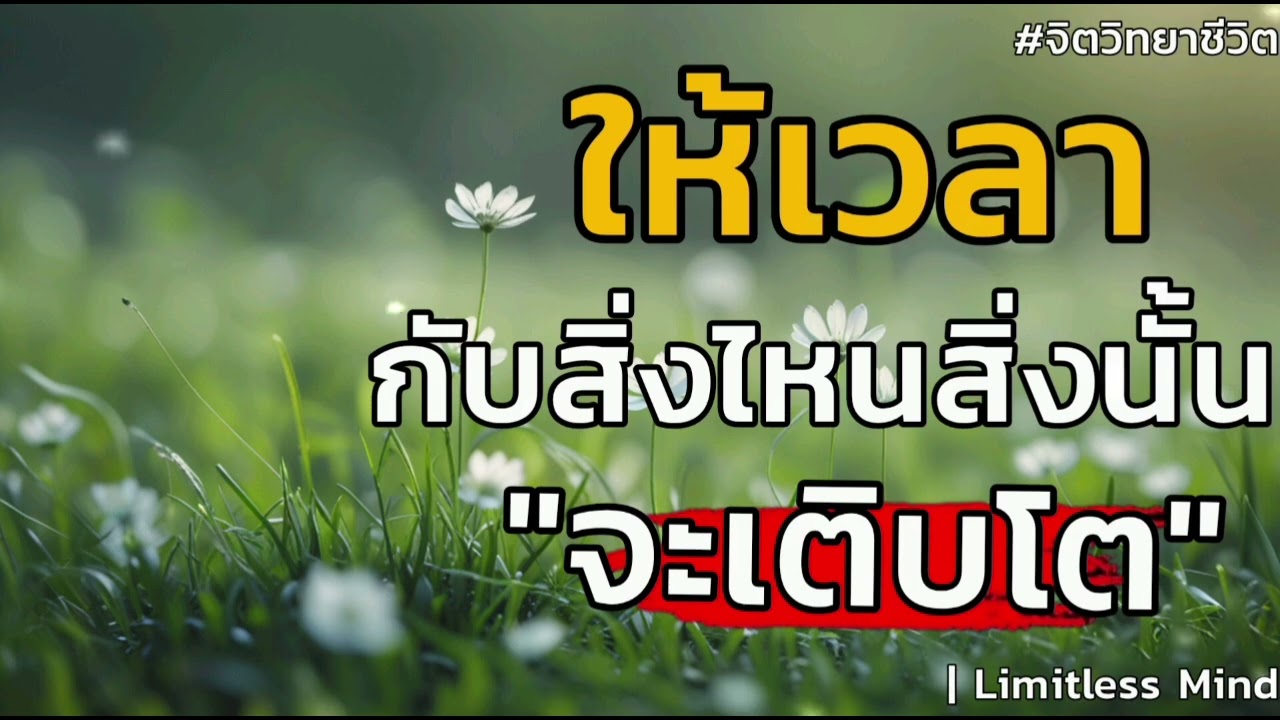 ให้เวลากับสิ่งไหนสิ่งนั้นจะเติบโต#จิตวิทยา #พัฒนาตัวเอง 