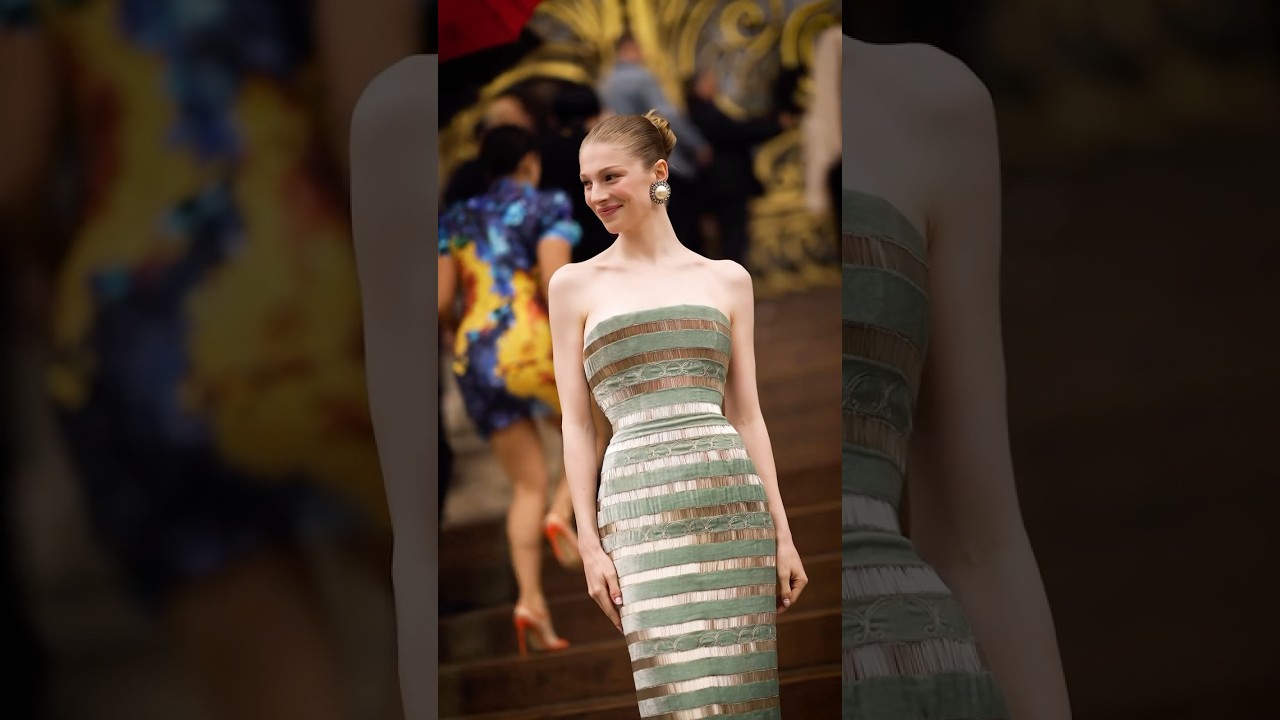Hunter Schafer arrives at the Schiaparelli Haute couture Fall/Winter 2025-26