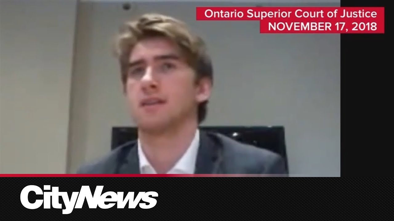 Court hears from accused hockey player via police video in sex assault trial